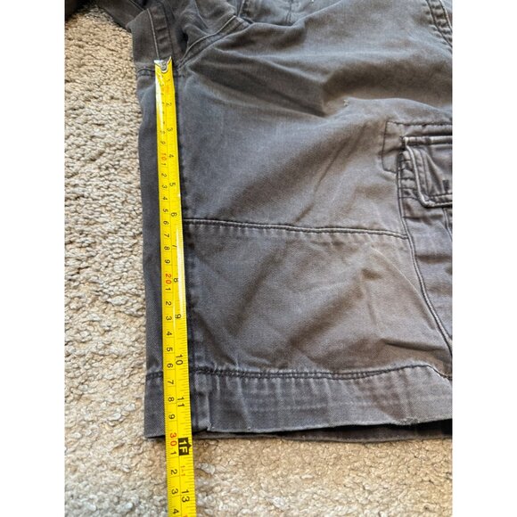 Y2K Cargo No Boundaries Mens Shorts Size 38 Gray Vintage Pockets Distressed Nobo - Picture 5 of 9